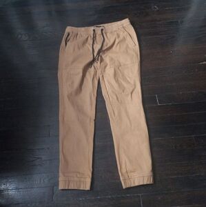 Akademiks Mens Joggers Size Medium Color Khaki Brand New Drawstrings Comfort...